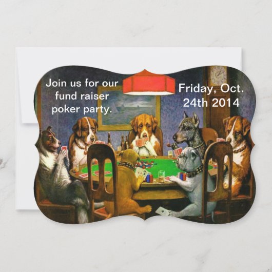 Poker-Party laden ein Einladung (Vorderseite)