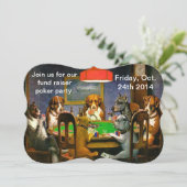 Poker-Party laden ein Einladung (Stehend Vorderseite)