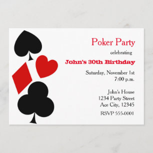 Poker-Party Spielkarten-Sets Einladungen