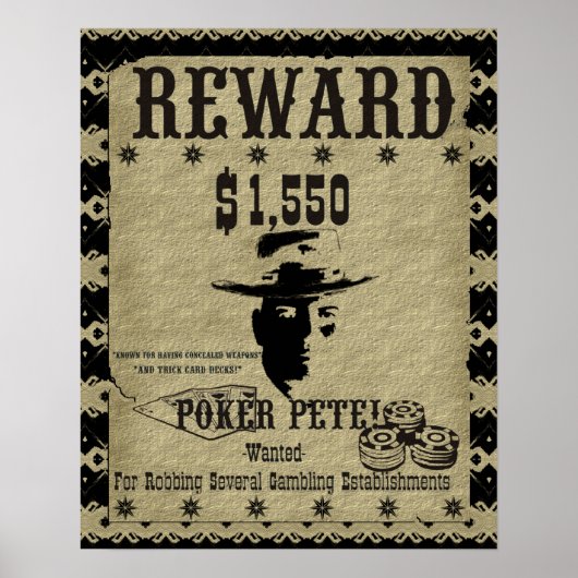 Poker Pete Reward Poster (Vorne)