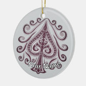 Poker Pik  Keramik Ornament (Links)