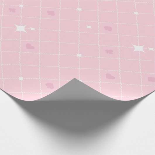 Poker pink pattern geschenkpapier (Ecke)