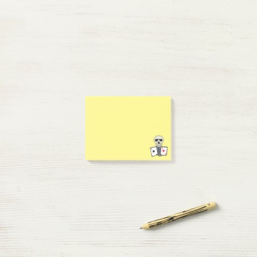 Poker Player Aces Post-it Klebezettel (Auf Schreibtisch)