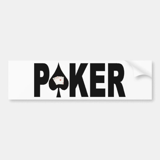 POKER Player Autoaufkleber (Vorne)