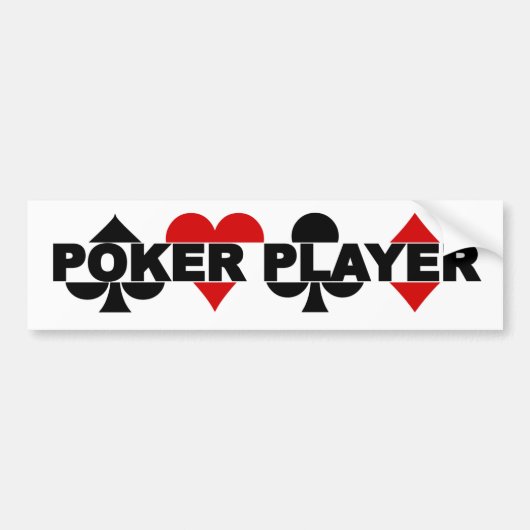 Poker Player Autoaufkleber (Vorne)
