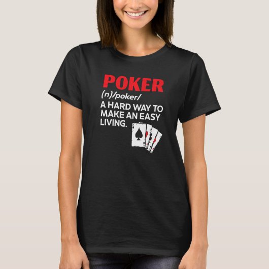 Poker Player Card Game Bluffing Casino Pot Poker T-Shirt (Vorderseite)
