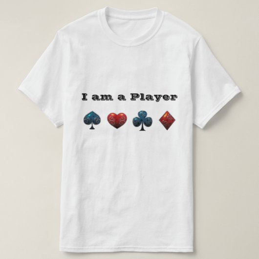Poker Player Card Shark T-Shirt (Design vorne)