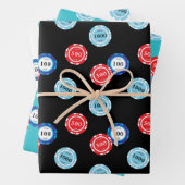 Poker Player Casino Chips Geschenkpapier Set (Beispiel)
