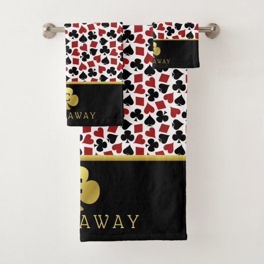 Poker Player Gambler Casino Card Anzug Individuell Badhandtuch Set (Insitu)