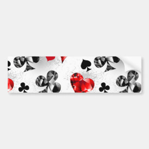 Poker Player Gambler Kartenspielen Anzug Las Vegas Autoaufkleber
