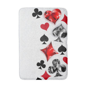 Poker Player Gambler Kartenspielen Anzug Las Vegas Badematte