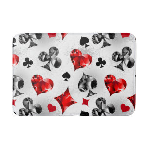 Poker Player Gambler Kartenspielen Anzug Las Vegas Badematte