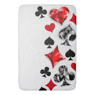 Poker Player Gambler Kartenspielen Anzug Las Vegas Badematte
