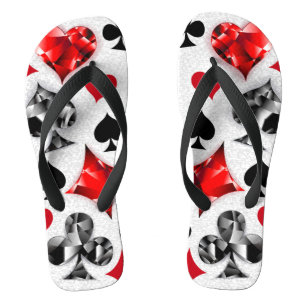 Poker Player Gambler Kartenspielen Anzug Las Vegas Badesandalen
