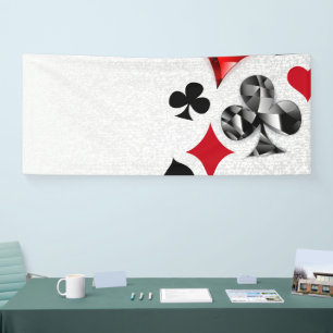 Poker Player Gambler Kartenspielen Anzug Las Vegas Banner