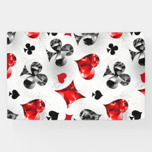 Poker Player Gambler Kartenspielen Anzug Las Vegas Banner