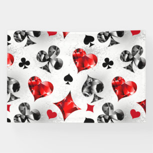 Poker Player Gambler Kartenspielen Anzug Las Vegas Banner