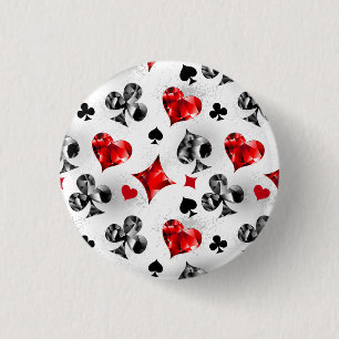 Poker Player Gambler Kartenspielen Anzug Las Vegas Button