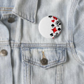 Poker Player Gambler Kartenspielen Anzug Las Vegas Button (Beispiel)