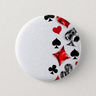 Poker Player Gambler Kartenspielen Anzug Las Vegas Button