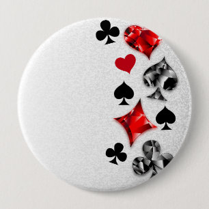 Poker Player Gambler Kartenspielen Anzug Las Vegas Button