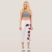 Poker Player Gambler Kartenspielen Anzug Las Vegas Capri Leggings (Vorderseite)