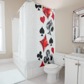 Poker Player Gambler Kartenspielen Anzug Las Vegas Duschvorhang (Beispiel)