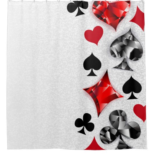 Poker Player Gambler Kartenspielen Anzug Las Vegas Duschvorhang (Vorderseite)
