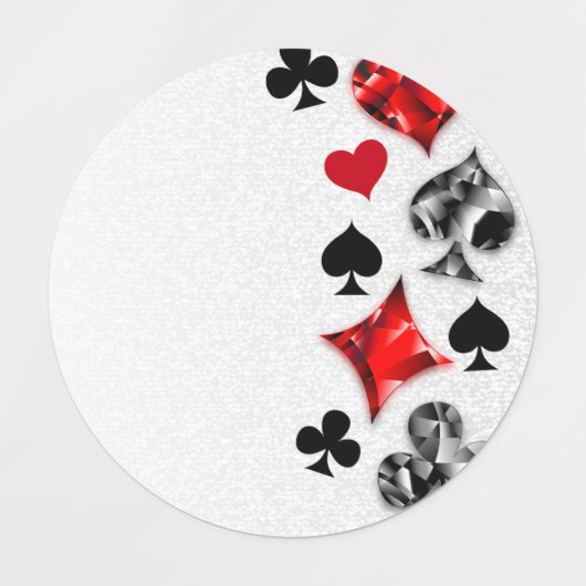 Poker Player Gambler Kartenspielen Anzug Las Vegas Etiketten (Design 1)