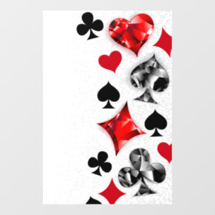 Poker Player Gambler Kartenspielen Anzug Las Vegas Fensteraufkleber