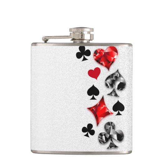 Poker Player Gambler Kartenspielen Anzug Las Vegas Flachmann (Vorderseite)