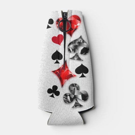 Poker Player Gambler Kartenspielen Anzug Las Vegas Flaschenkühler (Rückseite)