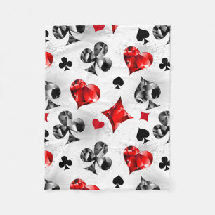 Poker Player Gambler Kartenspielen Anzug Las Vegas Fleecedecke