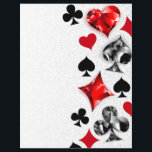 Poker Player Gambler Kartenspielen Anzug Las Vegas Flyer<br><div class="desc">Grauer,  texturierter Hintergrund mit polygonalen Spielkarten-Symbolen. Symbole für Spielkarten,  Herz,  Diamant,  Pik und Club.</div>