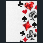 Poker Player Gambler Kartenspielen Anzug Las Vegas Flyer<br><div class="desc">Grauer,  texturierter Hintergrund mit polygonalen Spielkarten-Symbolen. Symbole für Spielkarten,  Herz,  Diamant,  Pik und Club.</div>