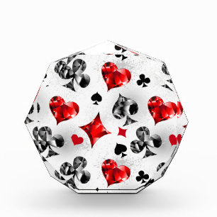Poker Player Gambler Kartenspielen Anzug Las Vegas Fotoblock