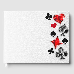 Poker Player Gambler Kartenspielen Anzug Las Vegas Gästebuch