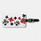 Poker Player Gambler Kartenspielen Anzug Las Vegas Gepäckanhänger (Vorderseite horizontal)