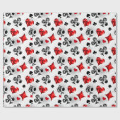 Poker Player Gambler Kartenspielen Anzug Las Vegas Geschenkpapier (Flach)