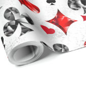 Poker Player Gambler Kartenspielen Anzug Las Vegas Geschenkpapier (Rolleneckpunkt)