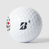Poker Player Gambler Kartenspielen Anzug Las Vegas Golfball (Logo)