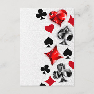 Poker Player Gambler Kartenspielen Anzug Las Vegas Hinweiskarte