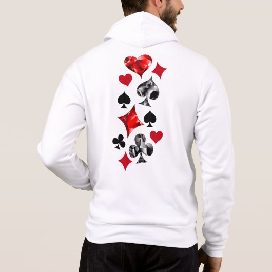 Poker Player Gambler Kartenspielen Anzug Las Vegas Hoodie (Rückseite)