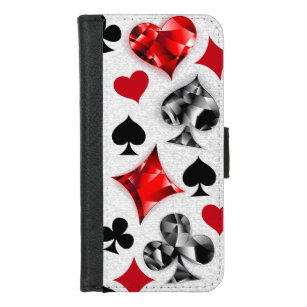 Poker Player Gambler Kartenspielen Anzug Las Vegas iPhone 8/7 Geldbeutel-Hülle