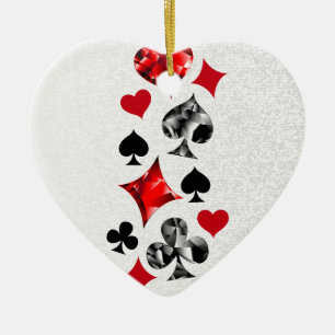 Poker Player Gambler Kartenspielen Anzug Las Vegas Keramik Ornament