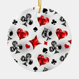 Poker Player Gambler Kartenspielen Anzug Las Vegas Keramik Ornament
