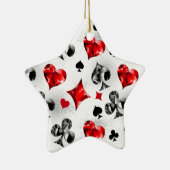 Poker Player Gambler Kartenspielen Anzug Las Vegas Keramik Ornament (Rechts)