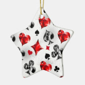 Poker Player Gambler Kartenspielen Anzug Las Vegas Keramik Ornament (Links)