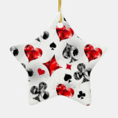 Poker Player Gambler Kartenspielen Anzug Las Vegas Keramik Ornament (Hinten)