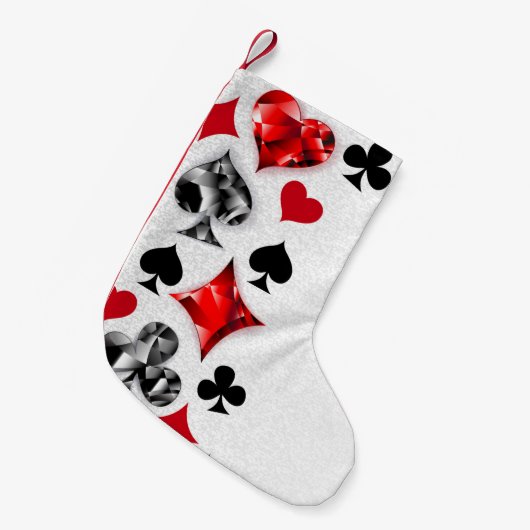 Poker Player Gambler Kartenspielen Anzug Las Vegas Kleiner Weihnachtsstrumpf (Vorderansicht (hängend))